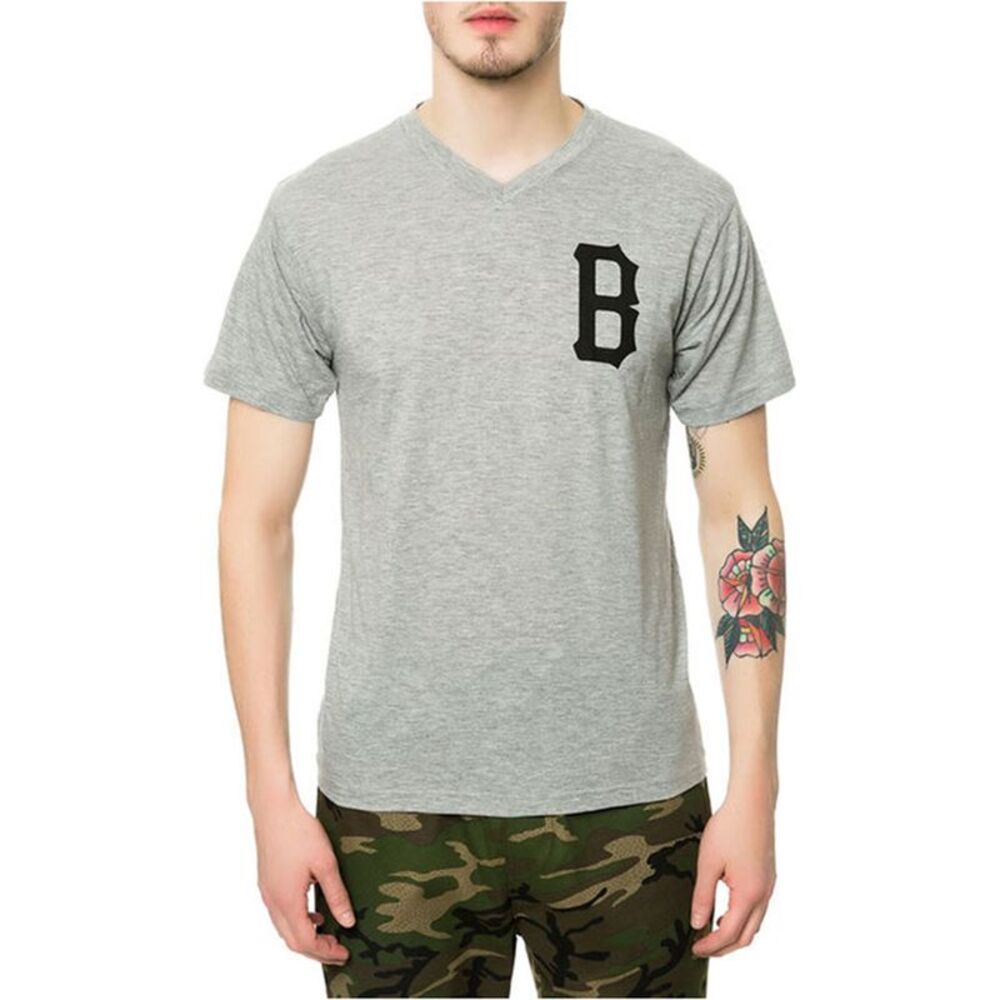 Black Scale Mens The B Logo V-Neck Graphic T-Shirt, NWT